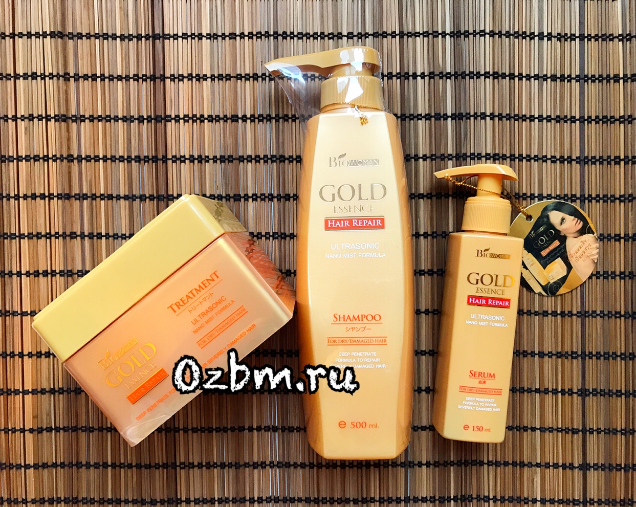 Тайская маска для ослабленных волос Biowoman Gold Essence for hair Repair Treatment 250 мл. таиланд
